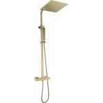 Essebagno - colonne de douche carre thermostatique square ii corps froid or bross