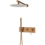 Essebagno - colonne de douche encastre mcanique envol cuivre bross