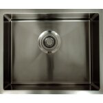 Essebagno - vier 1 cuve seule 55x45 luisa en inox gris gun m�tal