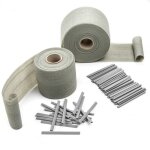 Estexo - brise vue de jardin en pehd 19 cm + attaches gris / 70 m