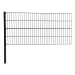 Estexo - panneau de clôture de jardin en acier galvanisé anthracite 80 cm Estexo - panneau de clôture de jardin en acier galvanisé anthracite 80 cm