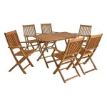 Estexo - set de table angulaire et 6 chaises de jardin avec accoudoirs