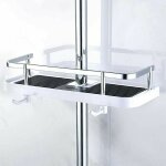 Etage de douche mural rglable, panier salle de bain cuisine rangement fixer sur tuyau, serviteur douche ...