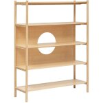 Atmosphera - etag�re 5 niveaux arden en placage fr�ne 119x40cm cr�ateur d'int�rieur