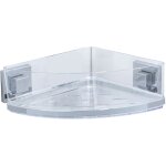 Etagre d'angle douche quadro, tagre angle salle de bain fixation sans perage vacuum - loc repositionnable ...