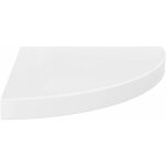 �tag�re d'angle flottante blanc brillant 35x35x3, 8 mdf