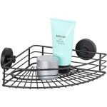 Tag�re d'angle wenko noire vacuum - loc sans per�age 35 x 9 cm �tag�re de salle de bain noire mat pour ...
