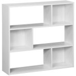 Sweeek - etagre bibliothque blanche pieter 3 tagres 6 compartiments de rangement