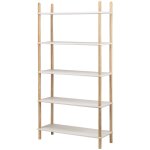 Nordlys - etagere bibliotheque scandinave moderne de 5 niveaux bois