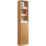 Pegane - etagère coloris merisier - longueur 42 x profondeur 35 x hauteur 186 cm Pegane - etagère coloris merisier - longueur 42 x profondeur 35 x hauteur 186 cm