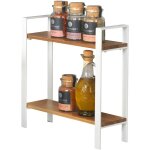 Etag�re wenko louisa blanche 2 �tag�res 32 cm rangement cuisine �tag�re m�tal blanche support �pices ...