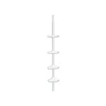 Etagre de douche d'angle auto - porte 135 - 260cm blanc telescopique - sans perage - 4 tablettes msv ...