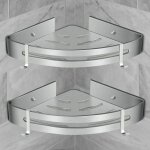 Etagère de douche d'angle, etagère de salle de bain sans forage panier rangement douche aluminium murale ... Etagère de douche d'angle, etagère de salle de bain sans forage panier rangement douche aluminium murale ...