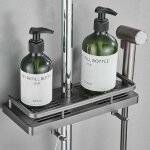 Etagère de douche porte - savon de douche rangement de douche dans la salle de bain, sans perçage, support ... Etagère de douche porte - savon de douche rangement de douche dans la salle de bain, sans perçage, support ...
