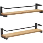 �tag�re � �pices en bois de pin, lot de 2, porte - �pices murale, �tag�re de rangement de cuisine pour ...