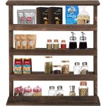 tagre  epices murale bois porte epices cuisine rangement pour cuisine salon - 10x53x60cm