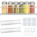 Etagere a epices murale metal 2 pcs etagere cuisine - porte epices cuisine facile � installer etagere ...