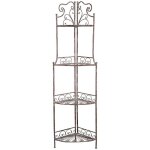 Biscottini - etagere en fer forg� pour balcon support pour plantes pr�sentoir pour pot de fleurs �tag�re ...