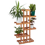 Etag�re � fleurs en bois escalier pour plantes 5 niveaux �chelle fleurs, 125 x 81 x 25 cm, marron clair ...