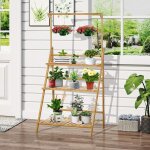 Étagère à fleurs supports de pots porte plante en bois de bambou 3 niveuax + barre support pour pots ... Étagère à fleurs supports de pots porte plante en bois de bambou 3 niveuax + barre support pour pots ...