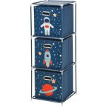 Storage solutions - tagre  jouets avec bacs mission spatiale, 35 x 35 x 102 cm