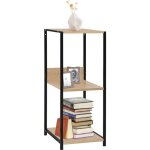 Tagre  livre petite bibliothque tagre de rangement - pour bureau salon chambre cuisine noir et chne ...