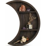 �tag�re de lune murale d�coration murale de lune �tag�re d'affichage en cristal croissant �tag�res flottantes ...