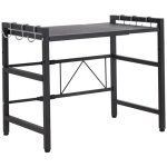 Etagere micro - ondes extensible organisateur cuisine �tag�re rangement 36. 5�45�40 - 64cm noir