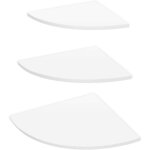 Mowze - tagre murale d'angle blanc tagre d'angle flottante  3 niveaux tagre murale tagre murale ...