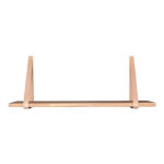 House nordic - etag�re murale en bois et cuir 80x20 cm - naturel - forno