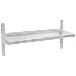 Etagre murale en inox sur crmaillres - l 1200 x p 300 mm