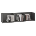 Idimex - etag�re murale nello pour cd et dvd, en m�lamin� gris mat
