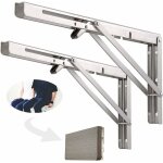 �tag�re murale pliante de 400 mm, support de pliant en acier inoxydable 304 pour �tabli, �querre pliante ...