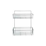 Etagre murale salle de bain avesta, 2 paniers de douche fixation murale, acier, 32x38x12 cm, brillant ...