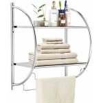 Costway etagère murale pour salle de bain etagère de rangement toilettes en métal chromé 45 x 25, 5 x ... Costway etagère murale pour salle de bain etagère de rangement toilettes en métal chromé 45 x 25, 5 x ...