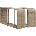 tagres de rangement 2 pcs beige rsine tresse vidaxl