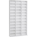 tagre rangement cd / dvd meuble de rangement pour 1116 cds 33 compartiments rglables en hauteur 102 ...