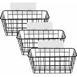 Etag�re et rangement de douche, lot de 3 �tag�re de rangement douche panier de rangement m�tal noir, ...