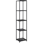 �tag�re de rangement noir 30x30x150 cm r�sine tress�e vidaxl