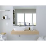 Étagère salle de bain 120x10 cm chameau avec lavabo sur pied - girasole - 120 cm standard Étagère salle de bain 120x10 cm chameau avec lavabo sur pied - girasole - 120 cm standard