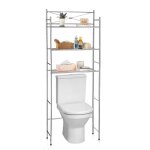 Idimex - etag�re de salle de bain marsa, rangement pour wc / lave - linge, en m�tal chrom�