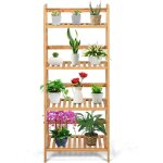 Goplus - etagere vintage a 4 niveau, support a plantes, bibliotheque a 4 niveaux, bibliotheque etagere ...