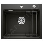 Etagon 6 - vier en cramique, 58x51 cm, avec commande de vidage et accessoires, noir 525162 - blanco ...