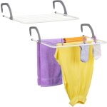 �tendoir, lot de 2, s�che - linge � accrocher, pour balcon, radiateur & camping, peu encombrant, 7 cordes ...