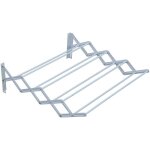 Etendoir � suspendre mural blanc ? longueur 4. 8m ? acier ? capacit� 2kg ? 8 barres pour petits espaces ...