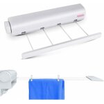 tendoir mural extensible - schoir  linge avec 4 fils de 3, 2 mtres - intrieur et extrieur