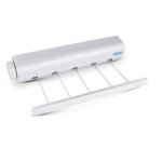 Etendoir mural extensible, sechoir linge mural avec 4 fils de 3, 2 m�tres, etendoir a linge pour int�rieur ...