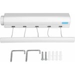 Etendoir mural extensible, sechoir linge mural avec 5 fils de 3, 75 mètres, etendoir a linge pour intérieur ... Etendoir mural extensible, sechoir linge mural avec 5 fils de 3, 75 mètres, etendoir a linge pour intérieur ...