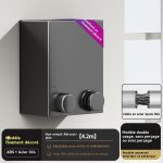 �tendoir � v�tements r�tractable en fil d'acier noir de 4, 2 m, sans per�age, pour salle de bain / balcon ...