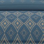 Soleil d ocre - parure housse de couette en coton 57 fils 260x240 cm ethno bleu, par soleil d'ocre